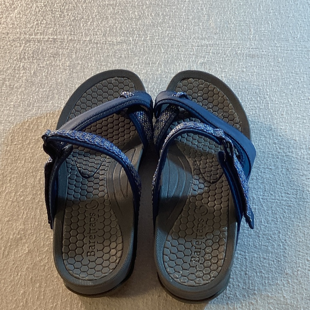 BareTraps Navy Sandals with Textured Straps
